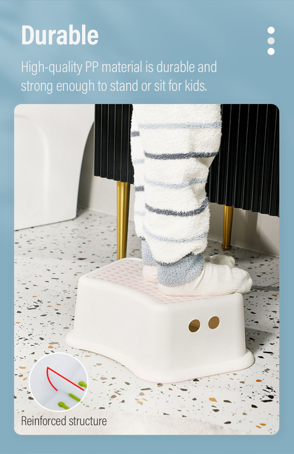 Kids Stepping Stool Durable Non-Slip-3